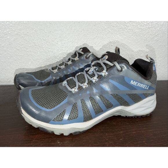 Womens Merrell Siren Edge Q2 Blue Athletic Trail Running Sneakers Shoes Size 7.5 - Picture 1 of 11